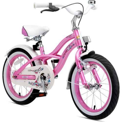 BIKESTAR Kinder Fahrrad ab 4 Jahre | 16 Zoll Cruiser Kinderrad | Pink