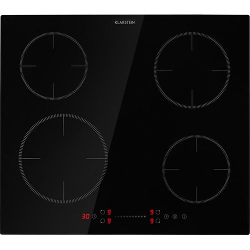 Klarstein Induktionskochfeld, Herd mit 4 Kochfelder, 7200W Induktion Einbauherd, Moderner Einbau-Induktionskochfeld mit 4 Platten, 4 Felder Glaskeramik Induktionskochfelder, Elektro Kochfeld