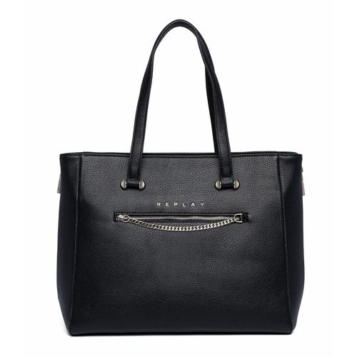REPLAY Schultertasche Shopper Black schwarz