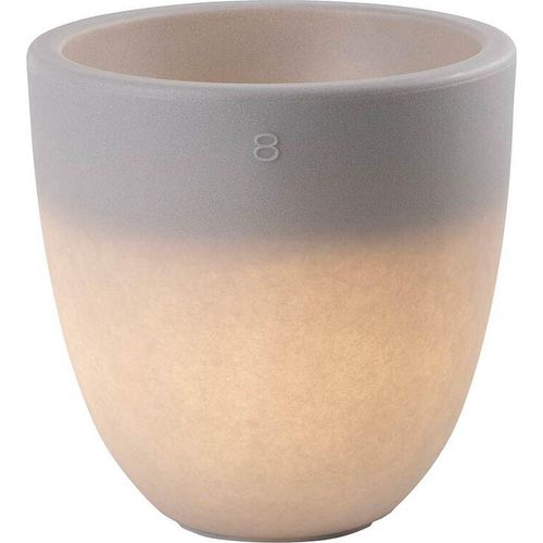 LED Blumentopf Shining Curvy Pot S (Grey) ? x H: 39x39cm