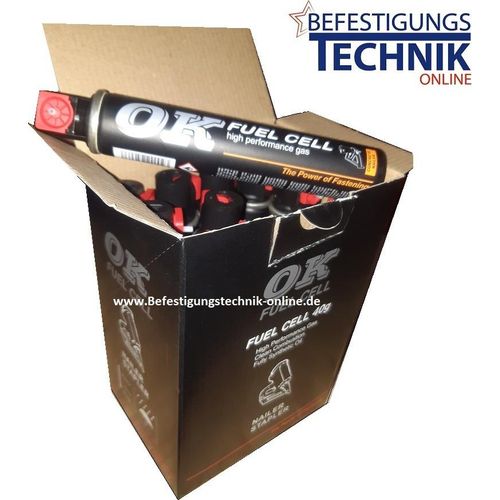 12x Gaskartusche Fuel Cell Gas rot für Paslode BeA Tjep Makita Hitachi Senco KMR 165mm 80ml HP
