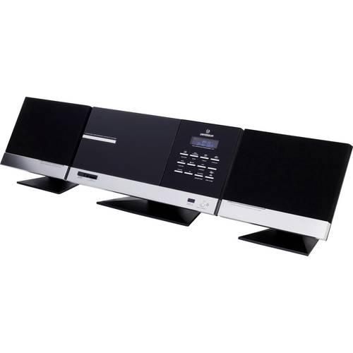 UNIVERSUM MS 400 Stereoanlage AUX, Bluetooth®, CD, MP3, DAB+, UKW, SD, USB, Inkl. Fernbedienung, Inkl. Lautsprecherbox 2 x 6 W Schwarz/Silber