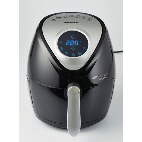 Ariete 4616 Digitale Heiluftfritteuse de, 1300 W, lfrei, Fassungsvermgen 2,6 Liter, Timer 60 Minuten, Temperatur bis 200C, automatische Abschaltung, Farbe schwarz