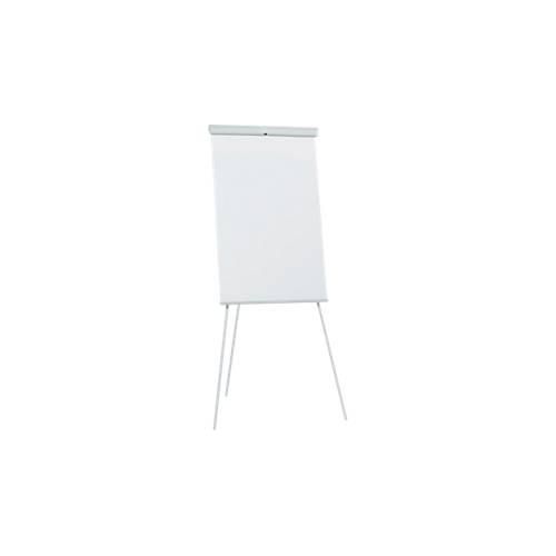 Flipchart Franken X-tra!Line Standard, höhenverstellbar, Schnellwechselhalterung, Ablageschale, magnethaftende Tafel mit B 680 x H 1050 mm, hellgrau