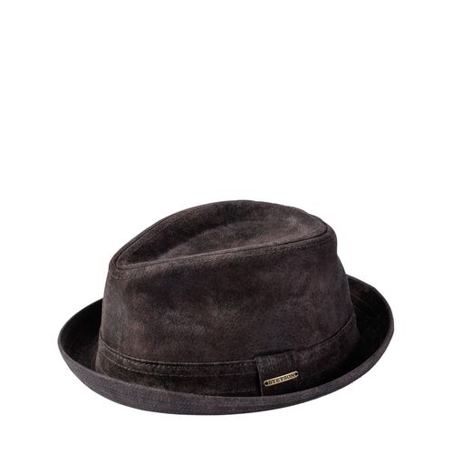 Stetson Herren Leder-Trilby schmale Krempe braun 54/55, 56/57, 58/59, 60/61