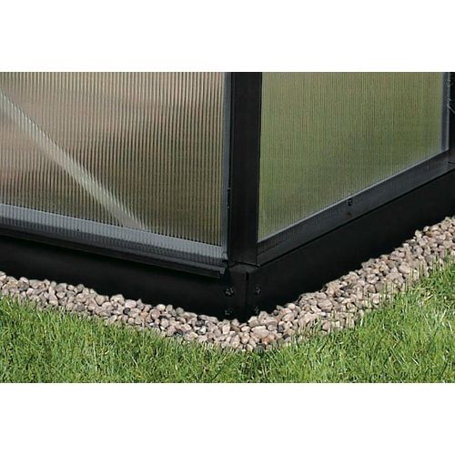 Fundamentrahmen VITAVIA "Fundament 5200", schwarz, B:254cm H:6cm T:190cm, Stahl, Gartenhaus-Fundamente, 6 cm, schwarz, BxT: 254x190 cm
