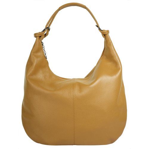 Shopper CLUTY, Damen, Gr. B/H/T: 35cm x 33cm x 7cm onesize, gelb, Leder, unifarben, leicht glänzend, Taschen, echt Leder, Made in Italy