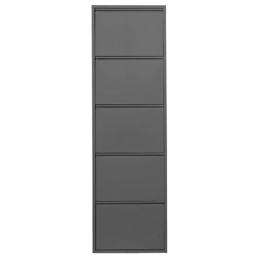 Schuhschrank HEINE HOME, grau (anthrazit), B:50cm H:169cm T:15cm, Stahl, Schränke