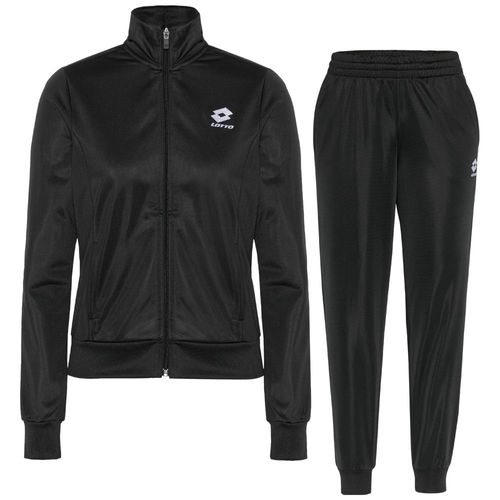 Trainingsanzug LOTTO, Damen, Gr. M (38), schwarz (caviar), 100% Polyester, unifarben, sportlich, Sportanzüge, - auch einzeln gut kombinierbar