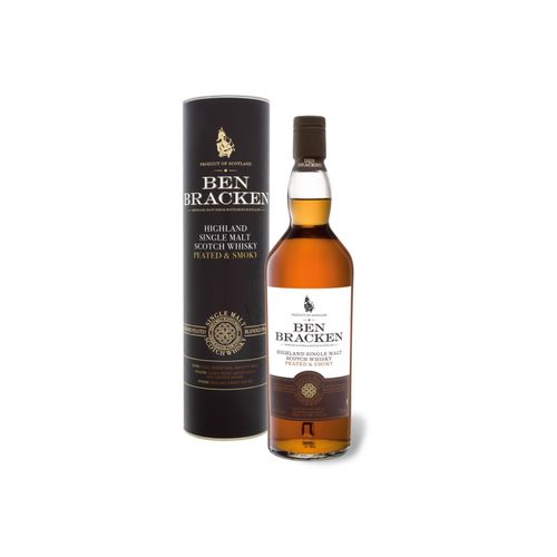 Ben Bracken Highland Single Malt Scotch Whisky Peated & Smoky 8 Jahre mit Geschenkbox 40% Vol