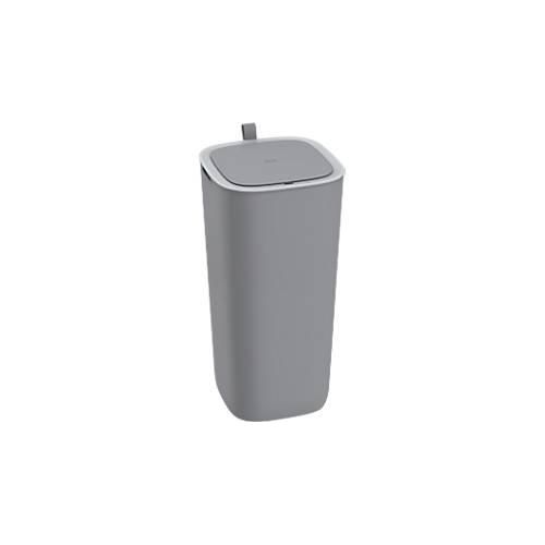 EKO Morandi Smart Sensor-Abfalleimer, Kunststoff, Touch-Bedienfeld, Dichtungsring, B 271 x T 271 x H 591 mm, 30 Liter, grau