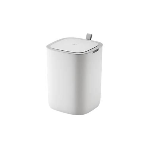 EKO Morandi Smart Sensor-Abfalleimer, Kunststoff, Touch-Bedienfeld, geruchsneutraler Dichtungsring, B 249 x T 249 x H 337 mm, 12 Liter, weiß