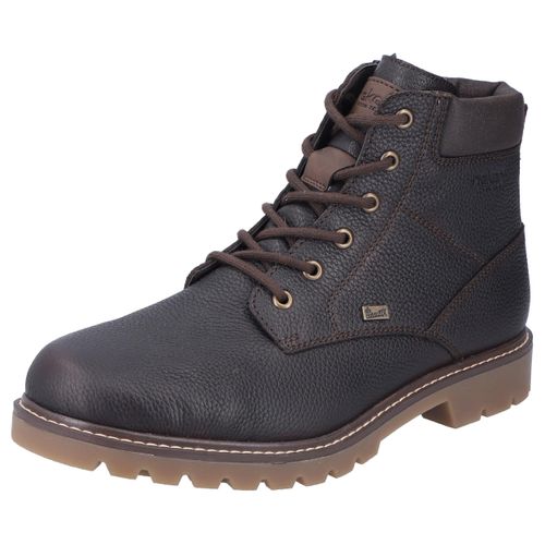 Winterstiefelette RIEKER, Herren, Gr. 44, braun (dunkelbraun), Leder, Lederimitat, klassisch, Schuhe, mit TEX-Membran