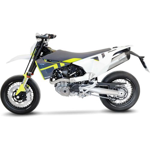 Leovince Lv One Evo Husqvarna 701 Supermoto/enduro/lr 21-22 Ref:14367ek Stainless Steel&carbon Homologierter Schalldämpfer Silber Homologated Silber Homologated