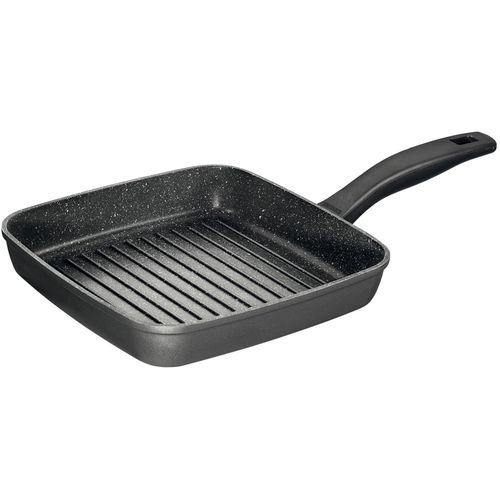 Grillpfanne STONELINE, grau, H:5,5cm Ø:26cm, Pfannen, 26x26 cm, Induktion