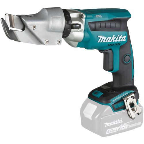 Akku-Kurvenschere MAKITA "DJS131Z", blau (türkis), B:7,9cm H:25,2cm T:33,2cm, Schneidemaschinen, 360 drehbarer Schneidkopf, für Bleche bis zu 1,3 mm, ohne Akku
