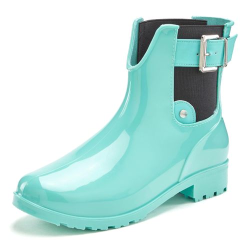 Gummistiefelette VIVANCE, Damen, Gr. 40, blau (türkis), Obermaterial: 100% PVC. Futter: 100% Textilmaterial. Decksohle: 100% Textilmaterial. Laufsohle: 100% Synthetik, unifarben, glänzend, casual, Schuhe Chelseaboots Schlupfboots Gummiboots, Gummistiefel im Chelsea-Look, Schlupfstiefel, Boots, Stiefel VEGAN