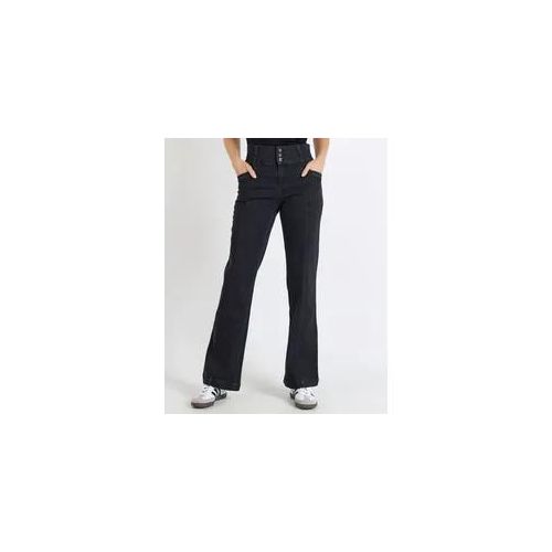 Schwarze High Waist Jeans - Wide Leg