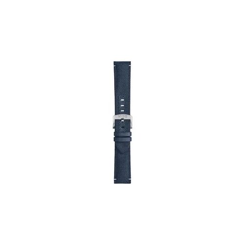 Mido Leder Textil auf Leder Textilband 22mm/20mm M604017348 - blau