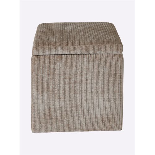 Hocker HEINE HOME, grau (taupe), B:41cm H:40,5cm T:41cm, Hocker