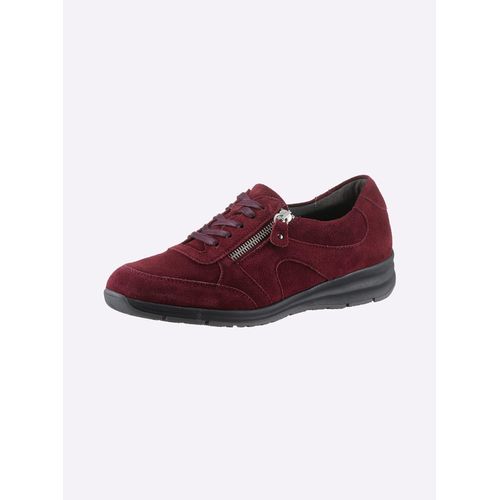 Schnürschuh CASUAL LOOKS, Damen, Gr. 39, rot (bordeaux), Veloursleder, sportlich, Schuhe