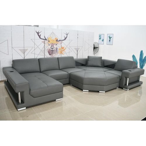 Wohnlandschaft Ecksofa Couch Polster Sofa Leder Eck Garnituren Neu Eckgarnitur