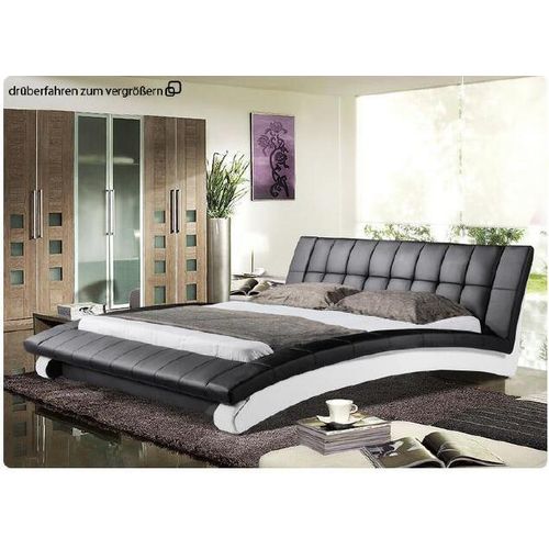 Wasserbett Bett Betten Komplett Lederbett Polsterbett mit Matratze Neu MICHA