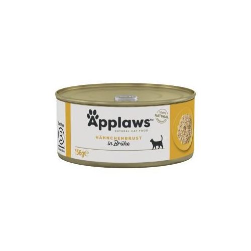 Applaws Nassfutter Katze Adult in Brühe Hühnerbrust 48x156 g