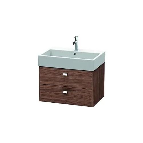 Duravit Brioso Waschtischunterbau BR415401021 684x459mm, Nussbaum Dunkel/Chrom, 2 Auszüge
