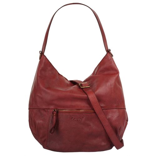 Shopper FORTY, Damen, Gr. B/H/T: 35cm x 30cm x 14cm onesize, rot, Leder, unifarben, leicht glänzend, Taschen, echt Leder, Made in Italy