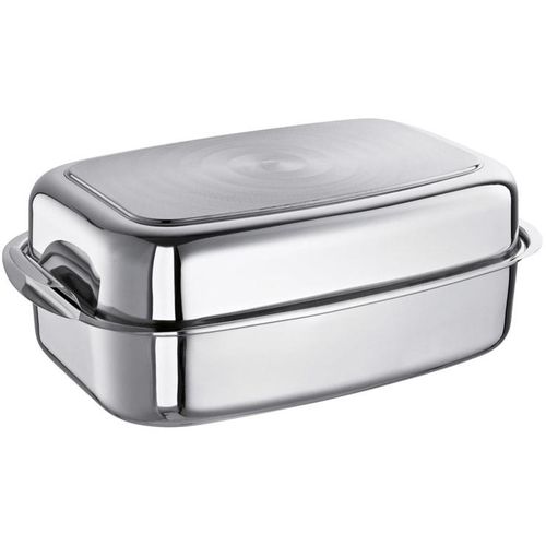 Bräter SCHULTE-UFER, silber (silberfarben), B:26cm H:25cm L:36cm, Töpfe, Induktion