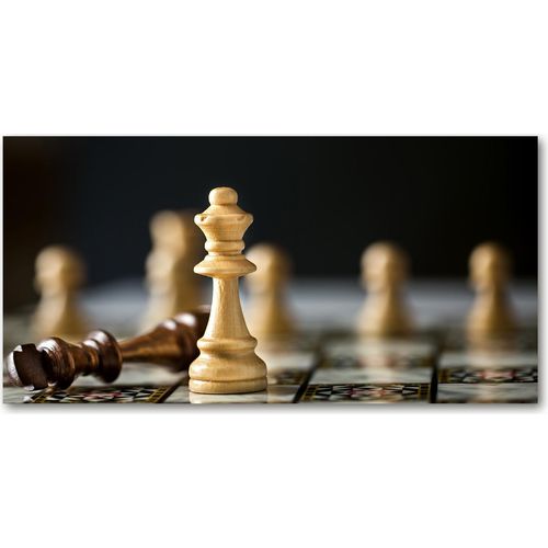 Tulup® Küchenrückwand Spritzschutz aus Glas -100x50 -Spritzschutz auf gehärtetes GlasDeko Sport Schach