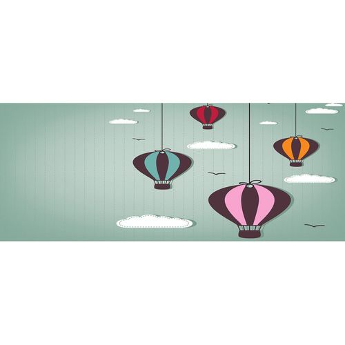 Tulup® Küchenrückwand Spritzschutz aus Glas -125x50 -Spritzschutz auf gehärtetes Glas Deko Kinderzimmer Fliegende Ballons