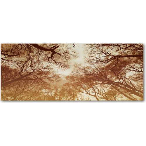 Tulup® Küchenrückwand Spritzschutz aus Glas -125x50 -Spritzschutz auf gehärtetes Glas Deko Blumen & Pflanzen Wald