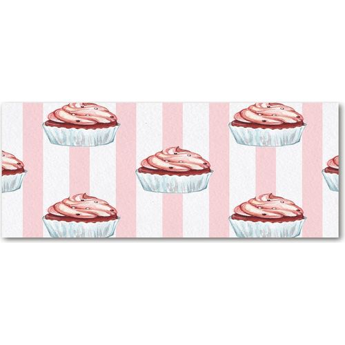 Tulup® Küchenrückwand Spritzschutz aus Glas -125x50 -Spritzschutz auf gehärtetes Glas Deko Essen & Getränke Muffins