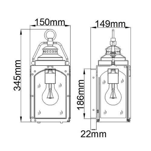 Randhurst Outdoor Wandleuchte kupfer Feiss FE-RANDHURST-S-CO