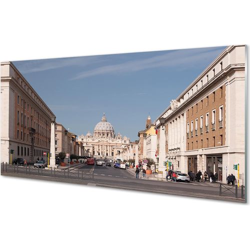 Spritzschutz 100x50 Wandkunst Rom Kathedrale Gebäude Straßen