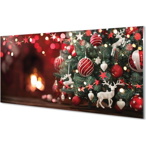 Spritzschutz 100x50 Wandkunst Christbaumkugeln