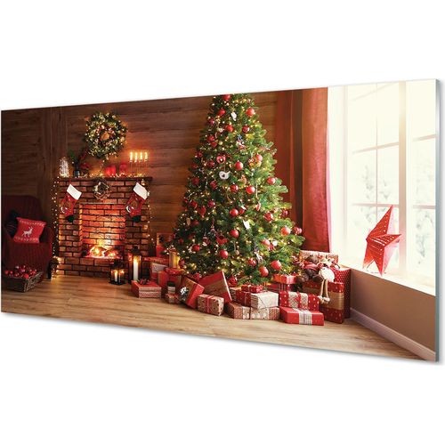 Spritzschutz 100x50 Wandkunst Kamin Geschenke Weihnachtsbaumbeleuchtungen