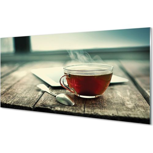 Spritzschutz 100x50 Wandkunst Erhitzen Sie einen Teelöffel Tee