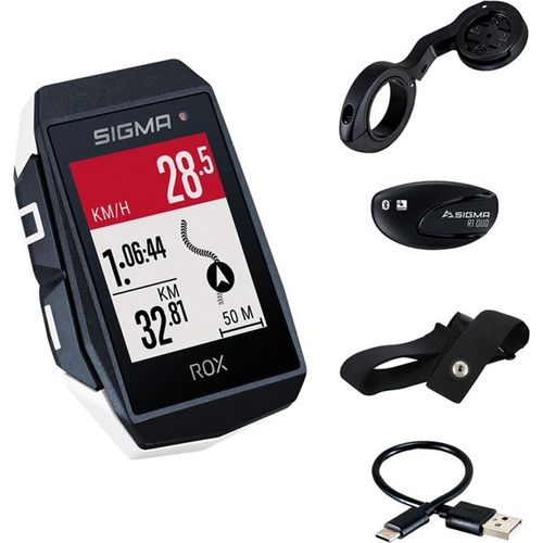 SIGMA Fahrradcomputer Rox 11.1 EVO HR Se (inkl Geschw.+ Herzfr. Sender), weiß