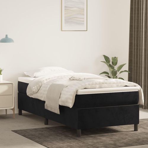 vidaXL Boxspringbett Schwarz 80x200 cm Samt - Boxspringbett - Boxspringbetten - Bett - Schlafzimmermöbel