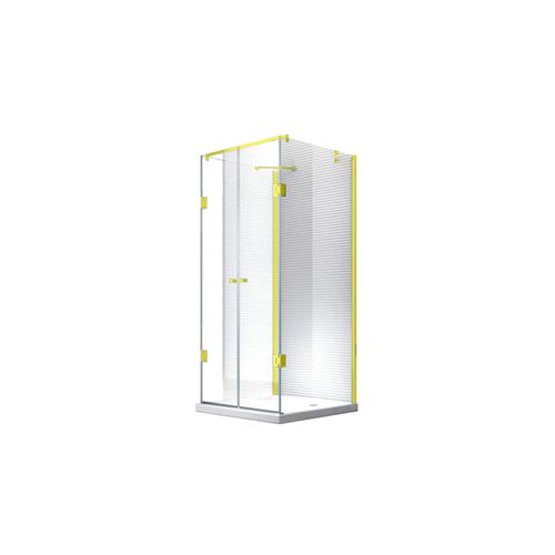 Glaszentrum Hagen - 90x80x90x195cm - Ares U-Duschkabine Dusche Duschabtrennung - 8mm - ESG Glas