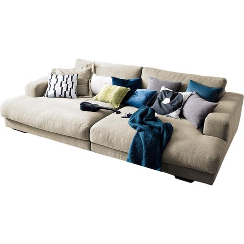 KAWOLA Big Sofa MADELINE Stoff cremeweiß