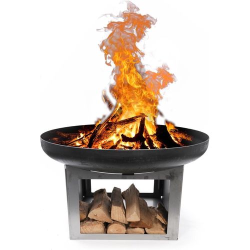 HEAT Feuerschale Fresvik Ø80 cm mit Holzlagerung