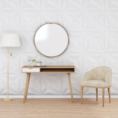 Wandpaneele 48 Stk. Weiß 50x50 cm XPS 12 m² Stern