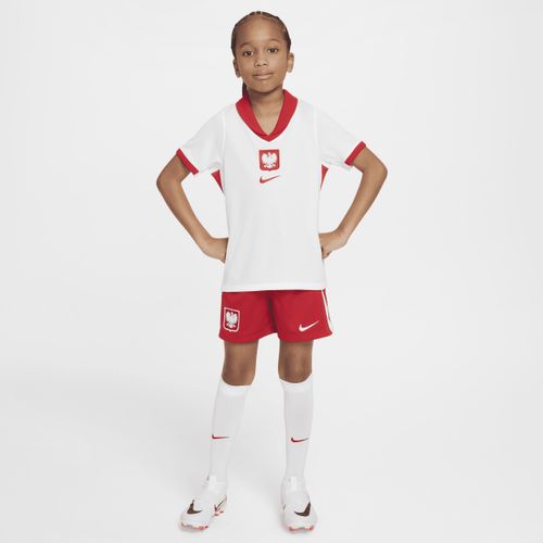 Polen 2024/25 Stadium Home Nike Dri-FIT Replica-Fußballshorts für ältere Kinder - Weiß