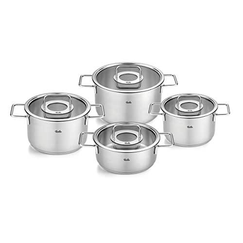Topf-Set FISSLER "Fissler Pure Collection", silber (silberfarben), Töpfe, Made in Germany