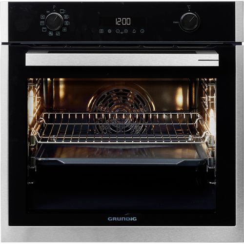 GRUNDIG Pyrolyse Backofen, A+ (A+++-D), schwarz, B:59,4cm H:59,5cm T:56,7cm, Backöfen