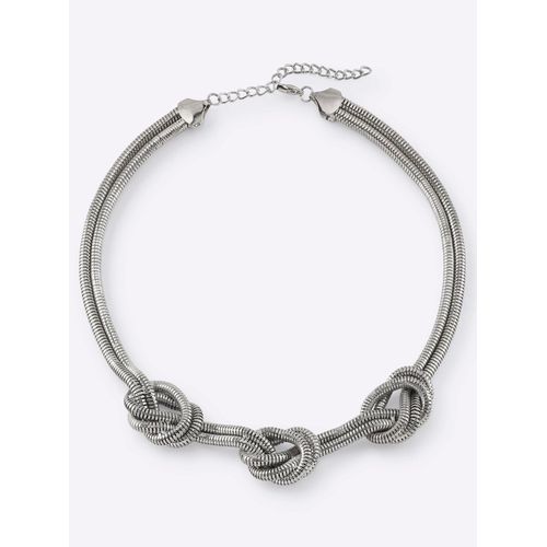 Collier HEINE, Damen, Gr. Metall, silber (silberfarben), Halsketten